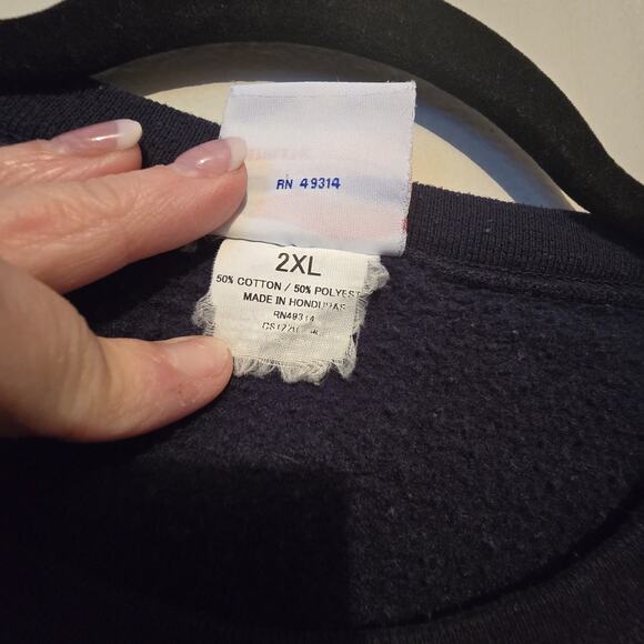 Vintage Y2K UNC Tar Heels Carolina Dad Sweatshirt Mens XXL Blue Embroidered - Picture 6 of 9